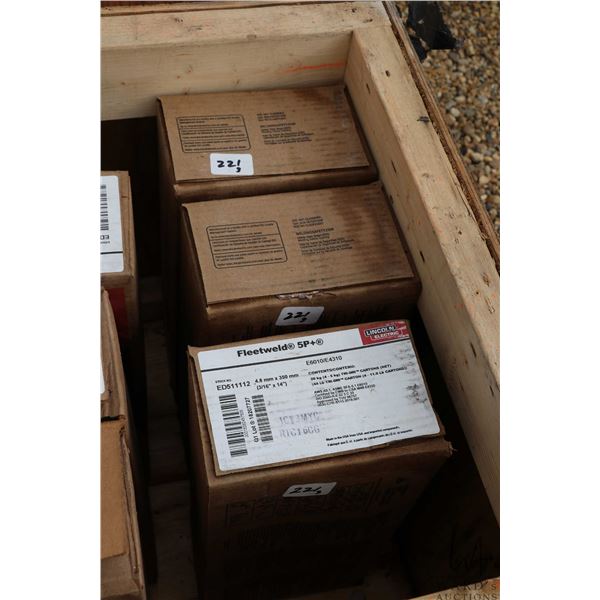 3 20kg cases of Lincoln Electric Fleetweld 5P+ 3/16x14