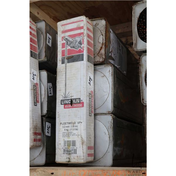 4 full containers of assorted welding rod