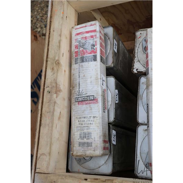 4 full containers of assorted welding rod