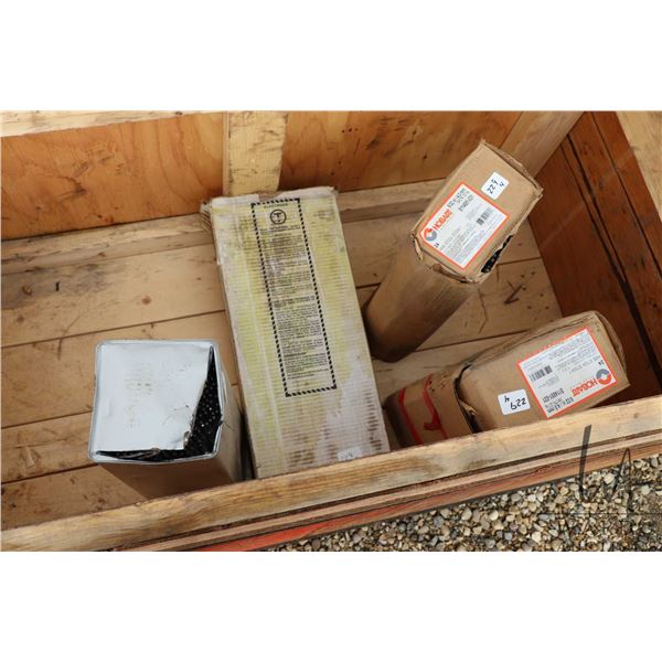 4 boxes of assorted welding rod