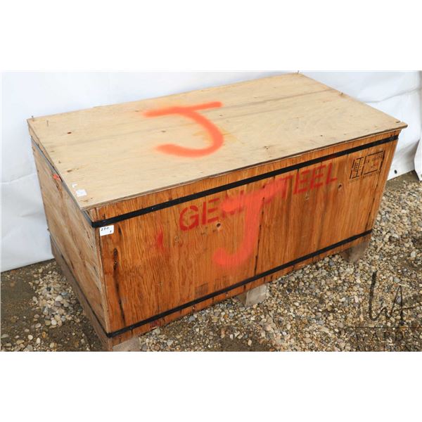 2 wooden storage crates 24" high x 45" wide x 21" deep