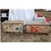 Image 1 : 2 wooden storage crates 24" high x 45" wide x 21" deep