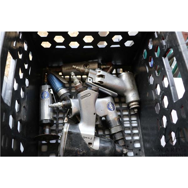 Selection of air tools including 1/2" drive impact, 3/8" drive impact, 3/8" air ratchet, and 3 assor
