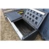 Image 2 : Plastic pickup box storage unit, 23" tall x 60" wide x 20" deep, has 2 locking doors, comes with key
