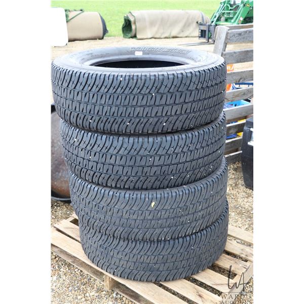 Set of 4 Michelin LT275/65R20 AT tires, note 2 tires are more worn than the others