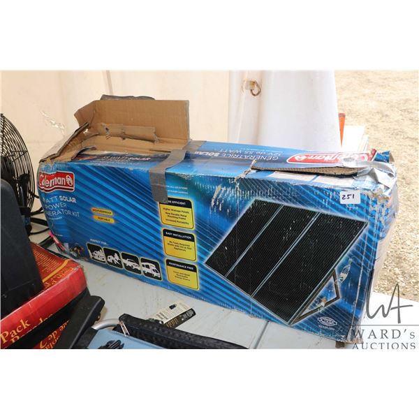 Coleman 55w solar unit, 12v power generator kit