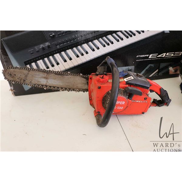Vintage Homelite Super XL130 chainsaw, not running at time of catalouging