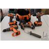 Image 1 : Selection of Rigid 18v battery operated tools including variable speed drill, impact driver, hammer 