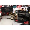 Image 1 : 2 tool boxes with assortment of tools including a Powerfist Reciprocating saw, working at time of ca