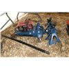 Image 1 : Certified 3 ton floor jack with matching jack stands and a Century battery charger