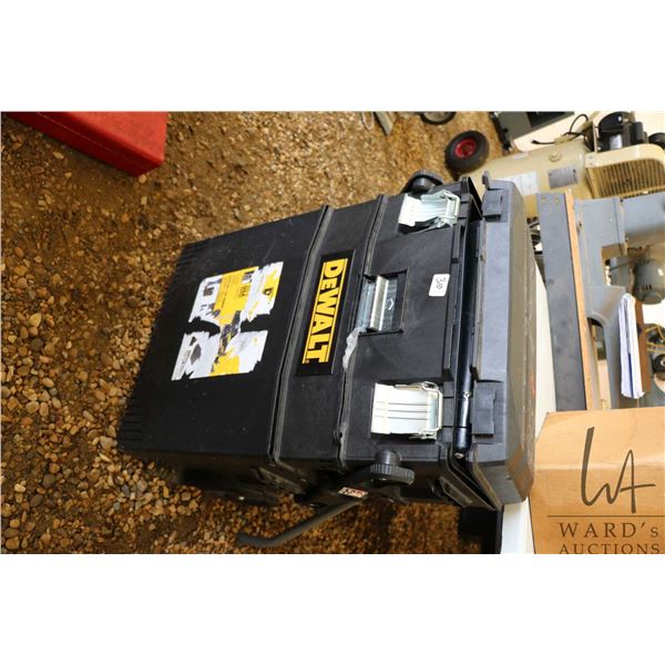 DeWalt Multilevel rolling jobsite toolbox, includes large assortment of plumbing hardware and access