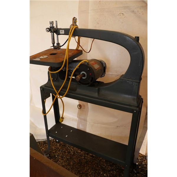 Rockwell Delta scroll saw with Craftsman motor, working at time of catalouging