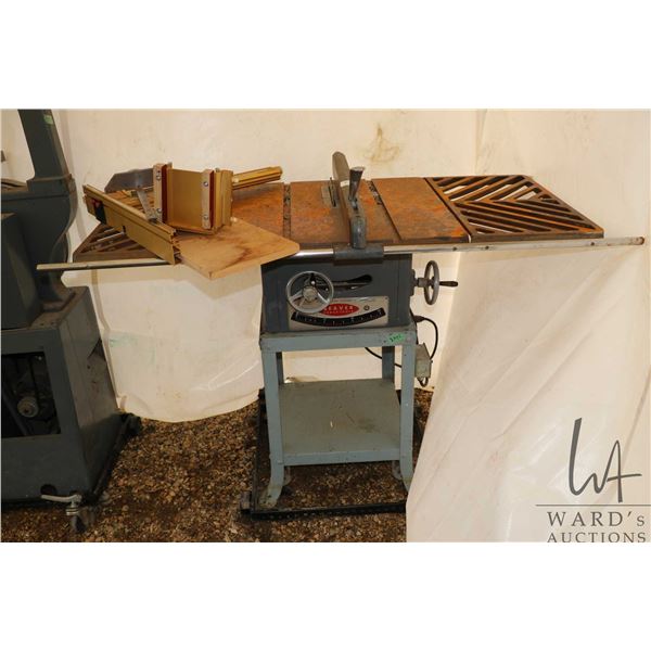 Beaver table saw 8" table saw with table extensions, 53" wide work surface, working at time of catal