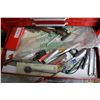 Image 12 : Beach brand mechanics top and bottom tool box with contents including flaring tool, new master craft