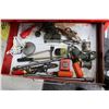 Image 16 : Beach brand mechanics top and bottom tool box with contents including flaring tool, new master craft