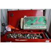 Image 2 : Beach brand mechanics top and bottom tool box with contents including flaring tool, new master craft