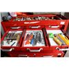 Image 4 : Beach brand mechanics top and bottom tool box with contents including flaring tool, new master craft