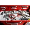 Image 5 : Beach brand mechanics top and bottom tool box with contents including flaring tool, new master craft
