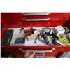 Image 7 : Beach brand mechanics top and bottom tool box with contents including flaring tool, new master craft