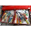 Image 8 : Beach brand mechanics top and bottom tool box with contents including flaring tool, new master craft