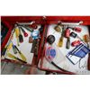 Image 9 : Beach brand mechanics top and bottom tool box with contents including flaring tool, new master craft