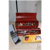 Image 1 : Portable toolbox with selection of ratchets and sockets, half full drill index and new in package 8 