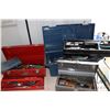 Image 1 : 3 portable tool boxes with selection of screw drivers, sockets, wrenches, etc..