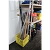 Image 1 : Selection of wooden and metal rulers, levels etc..