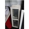 Image 1 : 3 matching vinyl framed sliding windows. Outside dim 13.5 X 38 inches