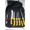 Image 1 : J.A.Henckels knife set with sharpener in fitted roll. Appears unused