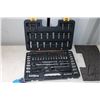 Image 2 : Selection of Mastercraft tools including socket set in molded case, 2pc new in box pipe wrench set, 