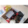 Image 2 : Selection of golf balls, hole saw blades, Ion lite torch, drill index, small adj square etc..