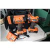 Image 1 : 2 Ridgid cordless tools including R86001 half inch drill, and impact driver plus 2 batteries, charge