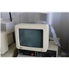 Image 5 : Vintage 1980s Apple IIE with two Apple Disk II disk drives and Apple Monitor with stand. See photos 