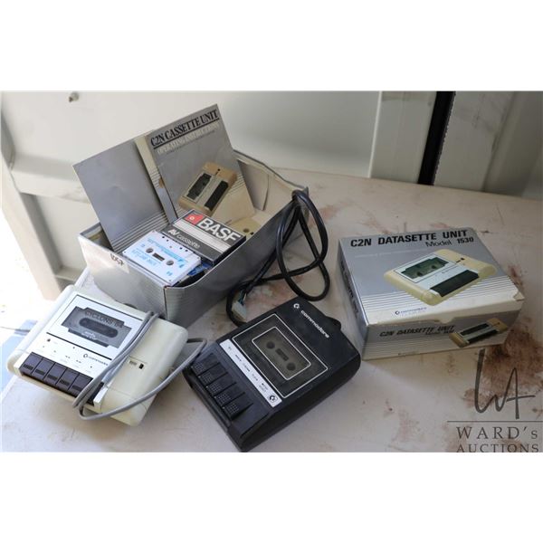 Vintage Commodore cassette and datasette units. Untested at time of cataloguing