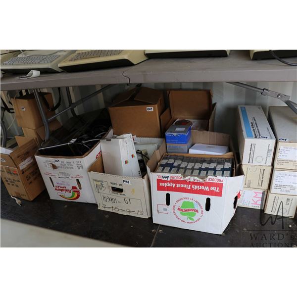 Selection of assorted Apple tech and misc keyboards, cords, etc.