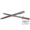 Image 1 : WWI British pattern 1907 rifle bayonet w/ scabbard and frog. Handle marked "SLA246" blade marked XOA