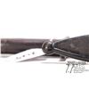Image 12 : Swiss M-1914 Schmidt carbine saw back bayonet w/ metal scabbard and 18 7/8" L blade. Serial #41069. 