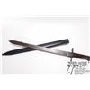 Image 1 : Swiss M-1914 Schmidt carbine saw back bayonet w/ metal scabbard and 18 7/8" L blade. Serial #41069. 