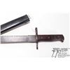 Image 2 : Swiss M-1914 Schmidt carbine saw back bayonet w/ metal scabbard and 18 7/8" L blade. Serial #41069. 