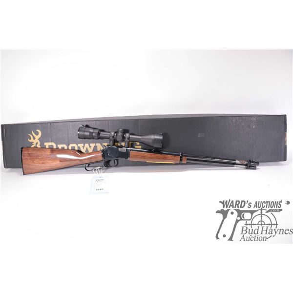 Non-Restricted rifle Browning Japan model BL-22, 22 S, L & LR lever action, w/ bbl length 20" [Blued