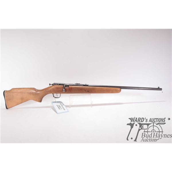 Non-Restricted rifle Cooey model 39, 22 S, L & LR Single shot bolt action, w/ bbl length 22" [Blued 