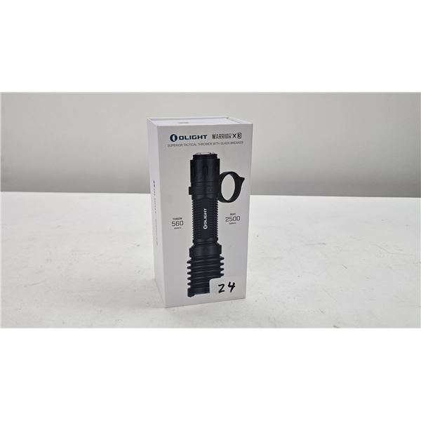 Olight Warrior x3 flash light with glass breaker max 2500 lumens