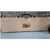Image 1 : Pelican Vault large long case V800, interior cut to fit 1 rifle, 55" L x 17" W x8" D, Tan