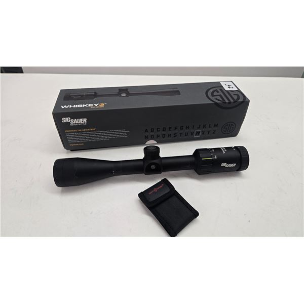 Sig Sauer Whiskey 3 scope 3-9 x 40 Serial #SOW 33204. Has original box