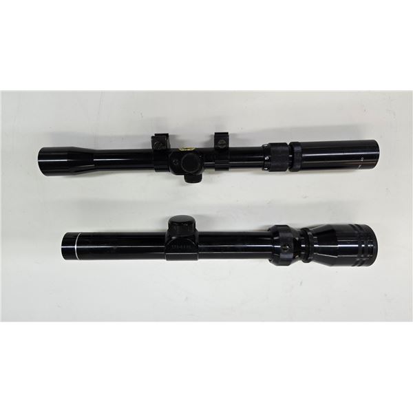 Two vintage scopes including Tasco 1.75x5 and a Bushnell Sportview 3-7x20