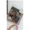 Image 4 : Selection of gun related items including Weaver 3mm HI EXT rings, Wheeler Anti-cant indicator, 3 rif