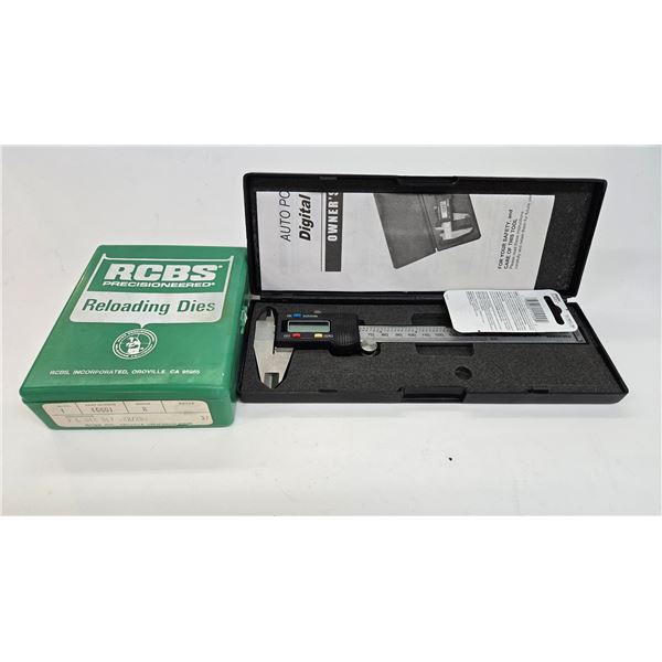 RCBS FL die set .22-250 and a Samone digital caliper w/ spare batteries