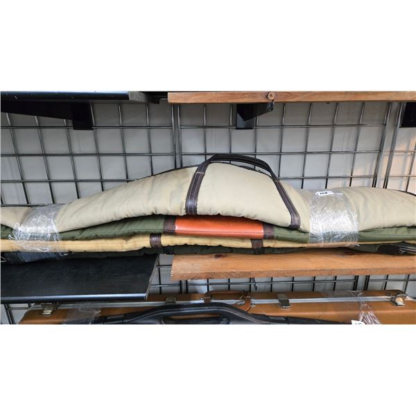 Five soft rifle cases ranging from 40"-50"