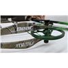 Image 3 : Bear archery compound RH bow with sight, arrow rest, counter weight, 4 hunting arrows, 7 target arro